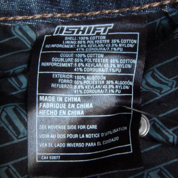 SHIFT TAKE CONTROL Kevlar Reinforced Motorcycle Jeans Blue - Picture 12 of 15